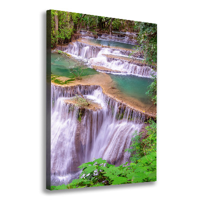 Cuadro canvas decorativo para salón vertical Cascada