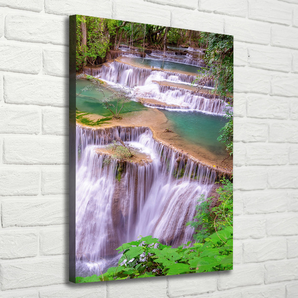 Cuadro canvas decorativo para salón vertical Cascada