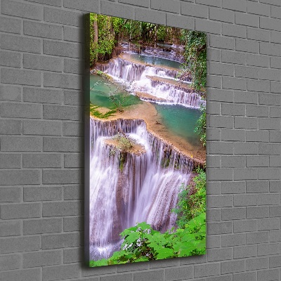 Cuadro canvas decorativo para salón vertical Cascada