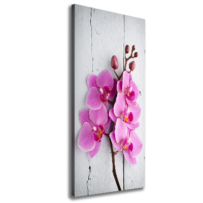 Cuadro moderno en lienzo resistente uv vertical Orquídea rosa