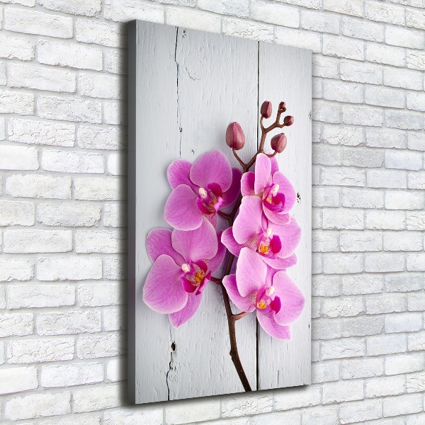 Cuadro moderno en lienzo resistente uv vertical Orquídea rosa