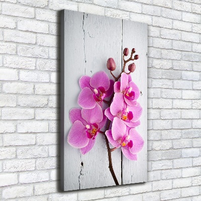 Cuadro moderno en lienzo resistente uv vertical Orquídea rosa