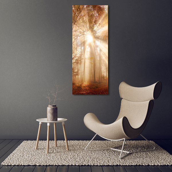Cuadro moderno en lienzo resistente uv vertical Bosque en otoño