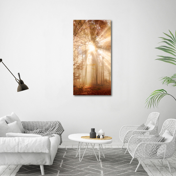Cuadro moderno en lienzo resistente uv vertical Bosque en otoño