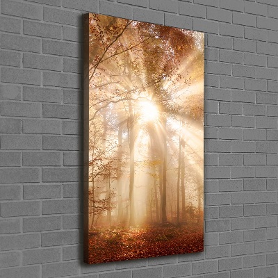 Cuadro moderno en lienzo resistente uv vertical Bosque en otoño