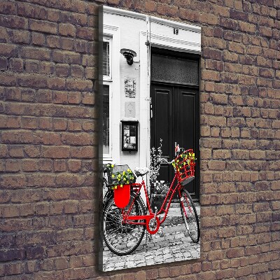 Cuadro canvas decorativo para salón vertical Bicicleta de ciudad