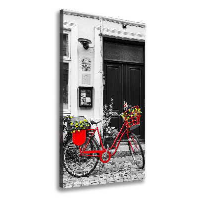 Cuadro canvas decorativo para salón vertical Bicicleta de ciudad