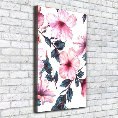 Foto obraz na płótnie do salonu pionowy Hibiskus