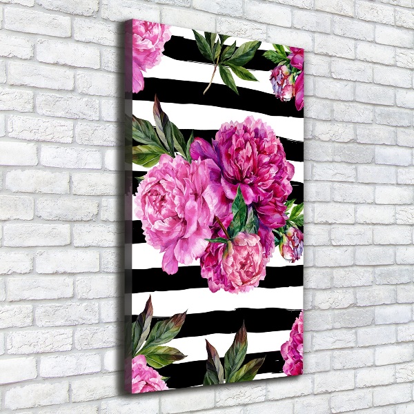 Impresión en lienzo vertical Peonías