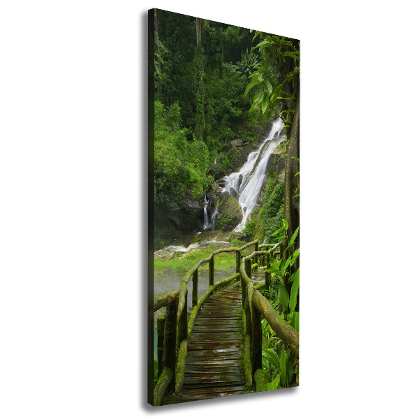 Cuadro moderno en lienzo resistente uv vertical Camino de la jungla