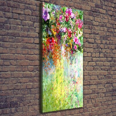 Fotografía en lienzo vertical flores de colores