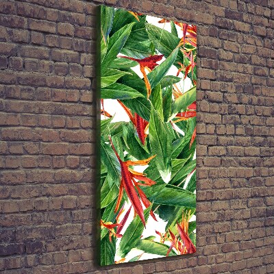 Fotografía en lienzo vertical Strelitzia reginae