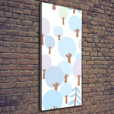 Nowoczesny fotoobraz canvas na ramie pionowy Drzewa