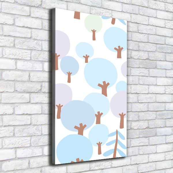 Nowoczesny fotoobraz canvas na ramie pionowy Drzewa