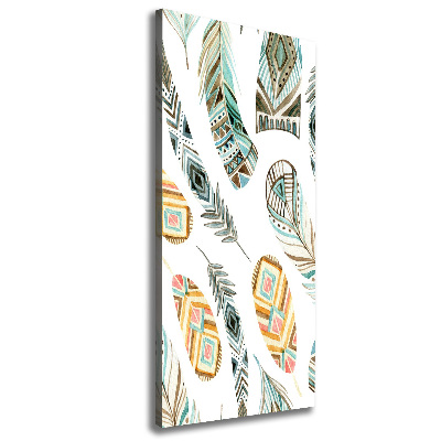 Foto obraz na płótnie pionowy Etniczne pióra