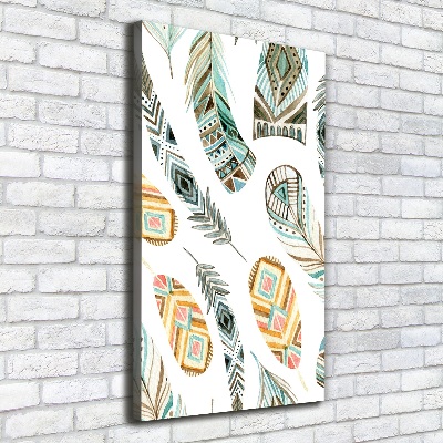Foto obraz na płótnie pionowy Etniczne pióra