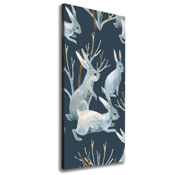 Nowoczesny obraz canvas na ramie pionowy Króliki