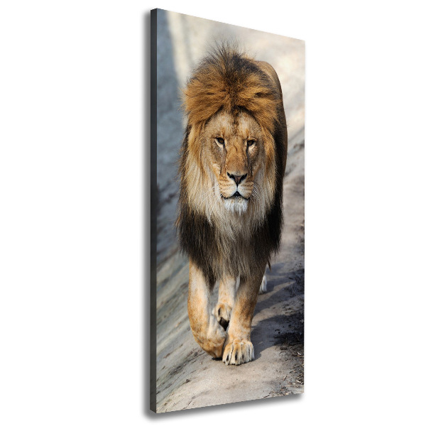 Cuadro canvas decorativo para salón vertical León