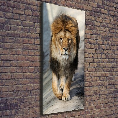 Cuadro canvas decorativo para salón vertical León