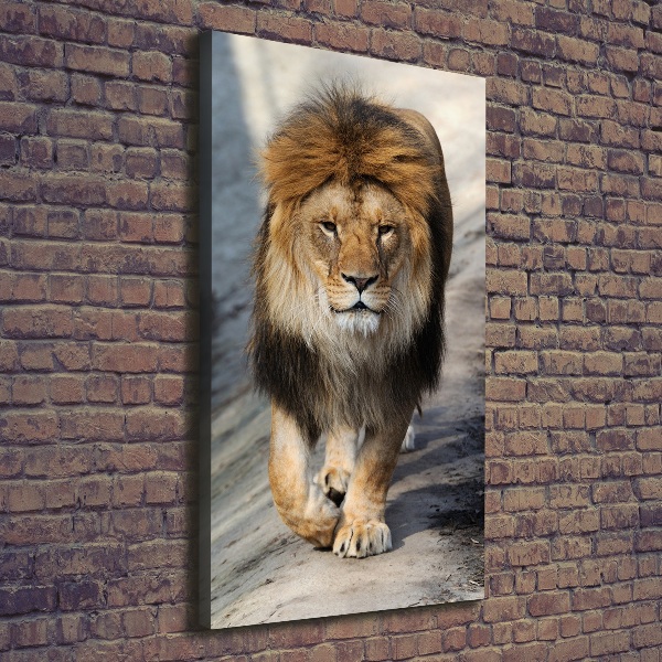 Cuadro canvas decorativo para salón vertical León