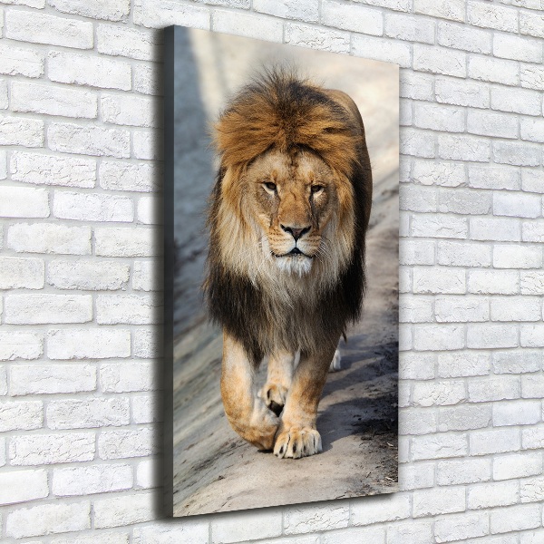 Cuadro canvas decorativo para salón vertical León