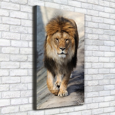Cuadro canvas decorativo para salón vertical León