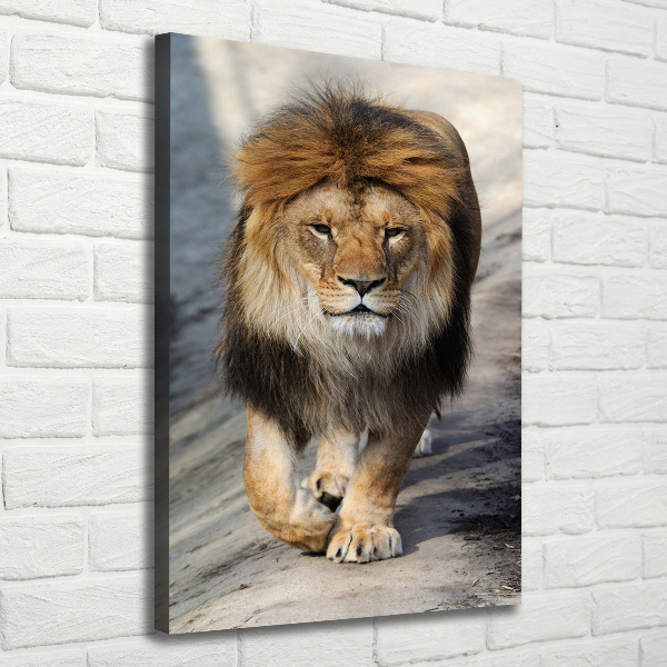 Cuadro canvas decorativo para salón vertical León