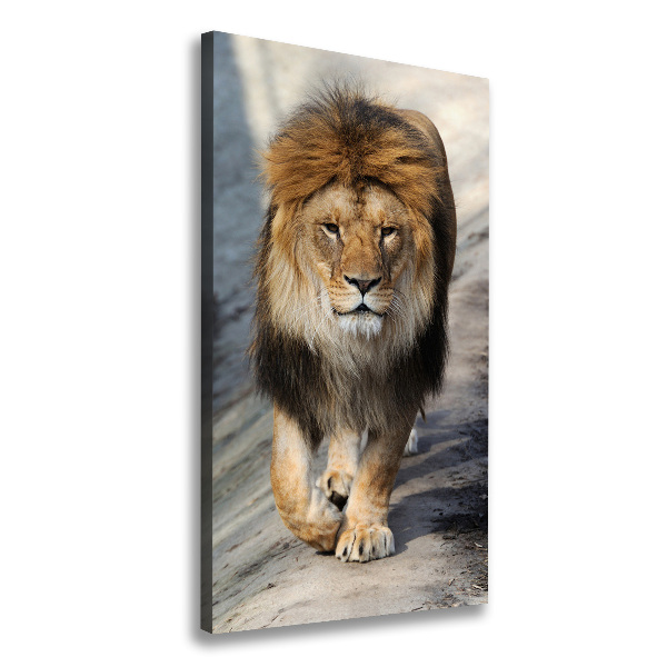 Cuadro canvas decorativo para salón vertical León