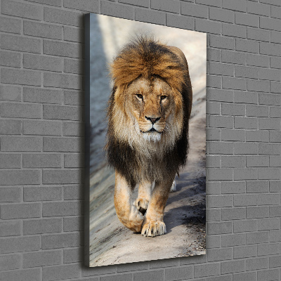 Cuadro canvas decorativo para salón vertical León