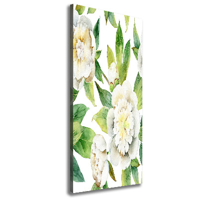 Nowoczesny obraz canvas na ramie pionowy Piwonie