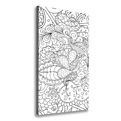 Impresión en lienzo vertical Fondo de zentangle