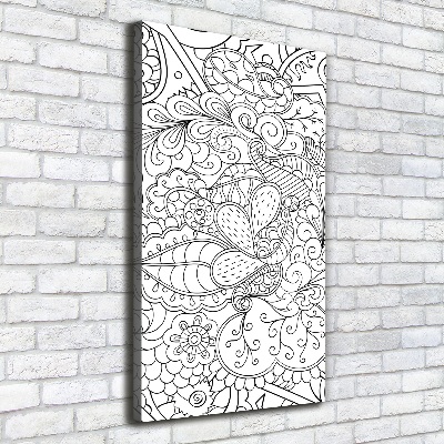 Impresión en lienzo vertical Fondo de zentangle