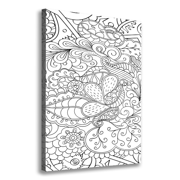 Impresión en lienzo vertical Fondo de zentangle