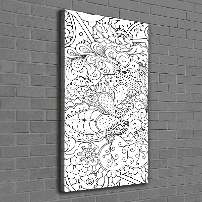 Impresión en lienzo vertical Fondo de zentangle