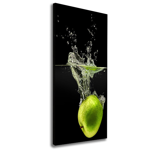 Fotografía en lienzo vertical manzanas verdes