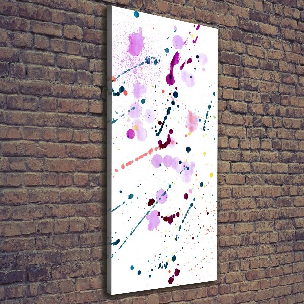 Cuadro moderno en lienzo resistente uv vertical Manchas de colores