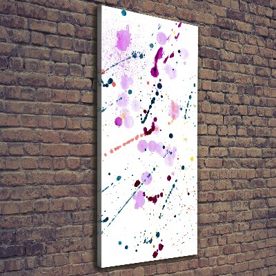 Cuadro moderno en lienzo resistente uv vertical Manchas de colores