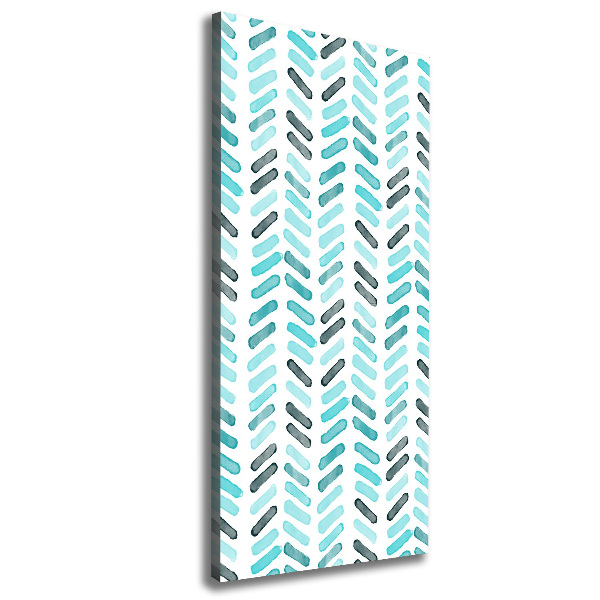 Cuadro moderno en lienzo resistente uv vertical Espiga azul