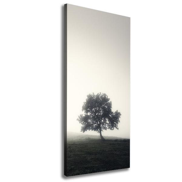Impresión en lienzo vertical Árbol en la niebla