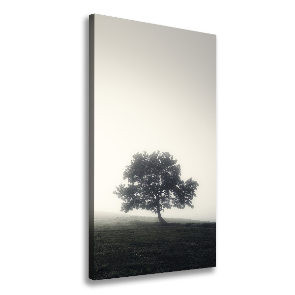 Impresión en lienzo vertical Árbol en la niebla