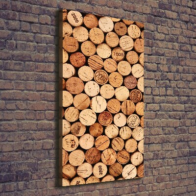 Fotografía en lienzo vertical corchos de vino