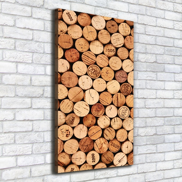 Fotografía en lienzo vertical corchos de vino