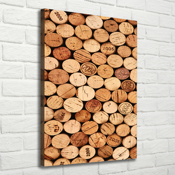 Fotografía en lienzo vertical corchos de vino