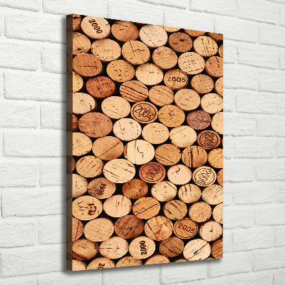 Fotografía en lienzo vertical corchos de vino