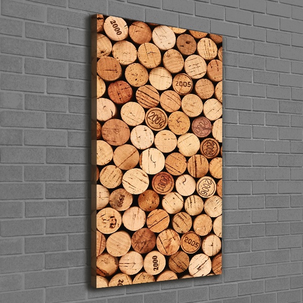Fotografía en lienzo vertical corchos de vino