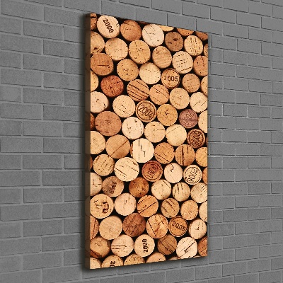 Fotografía en lienzo vertical corchos de vino
