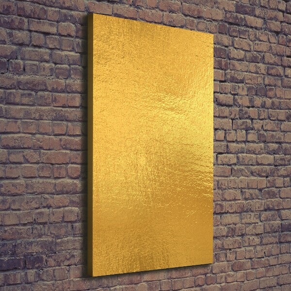 Cuadro canvas decorativo para salón vertical Fondo de lámina de oro