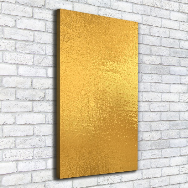 Cuadro canvas decorativo para salón vertical Fondo de lámina de oro