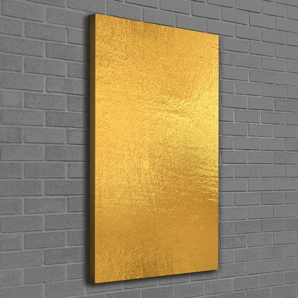 Cuadro canvas decorativo para salón vertical Fondo de lámina de oro