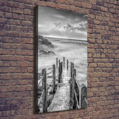Cuadro moderno en lienzo resistente uv vertical Camino junto al mar